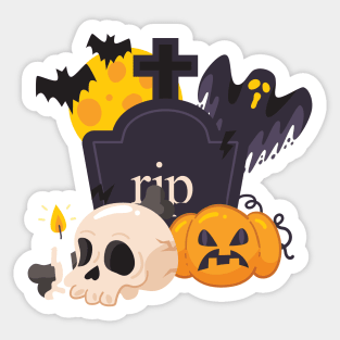 Halloween Party Junior Funny Club Sticker
